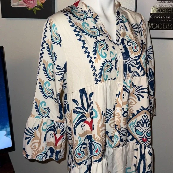 19. Bohemian Print Tunic Dress - Picture 5 of 5